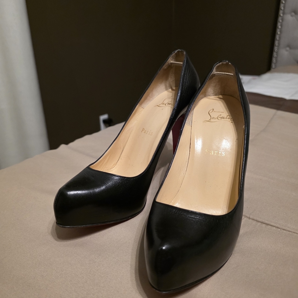 Christian Louboutin Black Leather Heels